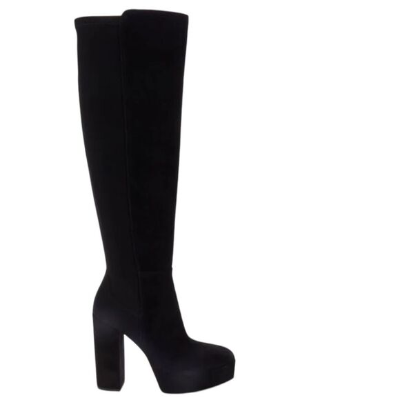 STUART WEITZMAN Party Knee Platform Boots in Black - Picture 1 of 14